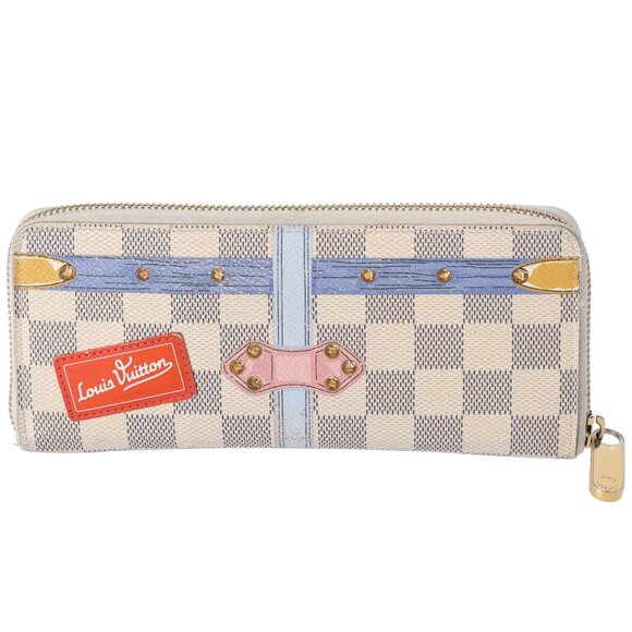 Louis Vuitton Damier Azur Pattern Clemence Wallet Summer Trunk - Picture 1 of 7
